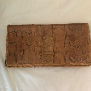 Snakeskin clutch